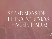 ¡Separadas de Él no podemos hacer nada!